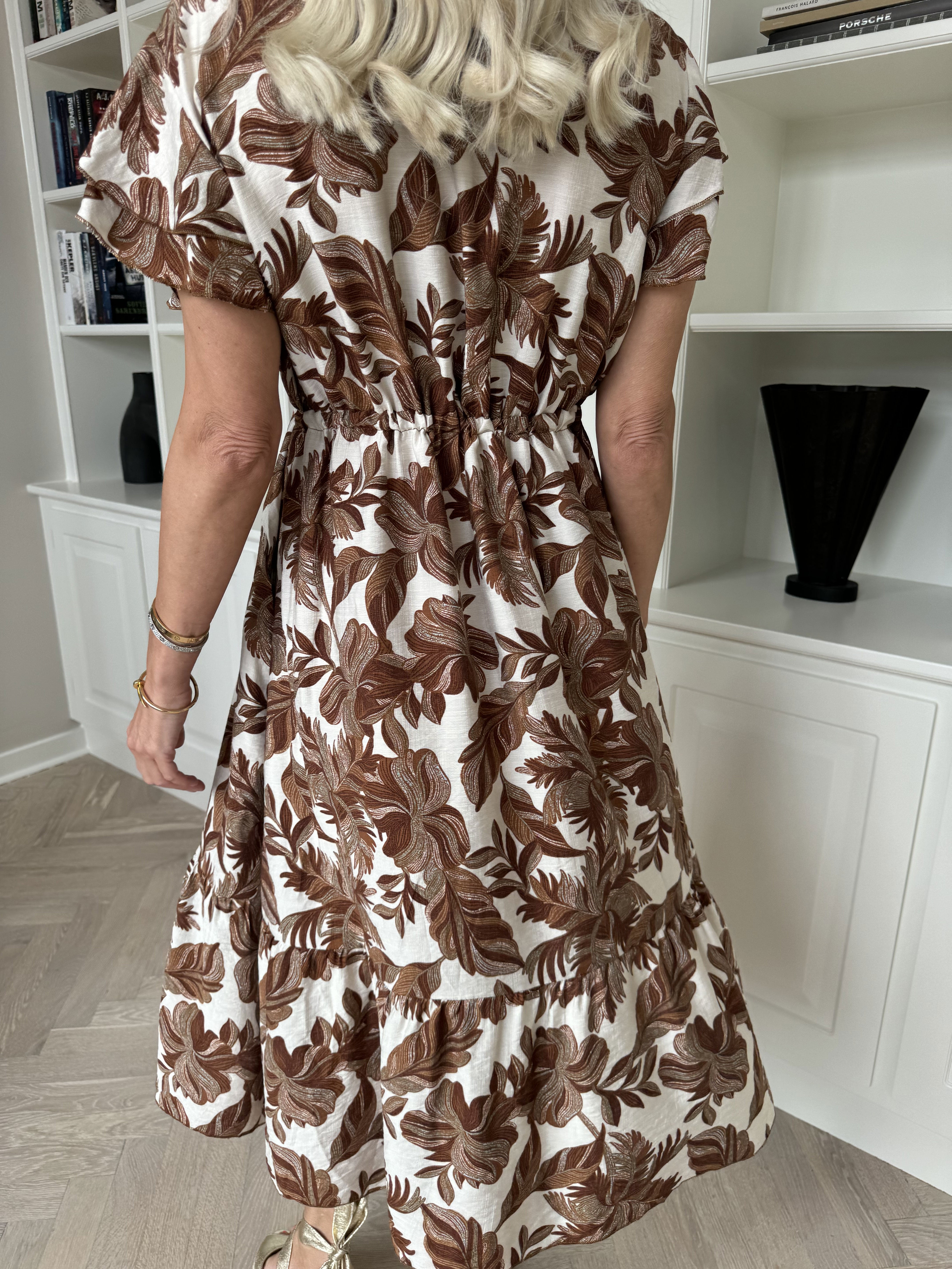 Nala - Tunikaklänning i viskos med knytband under bröstet